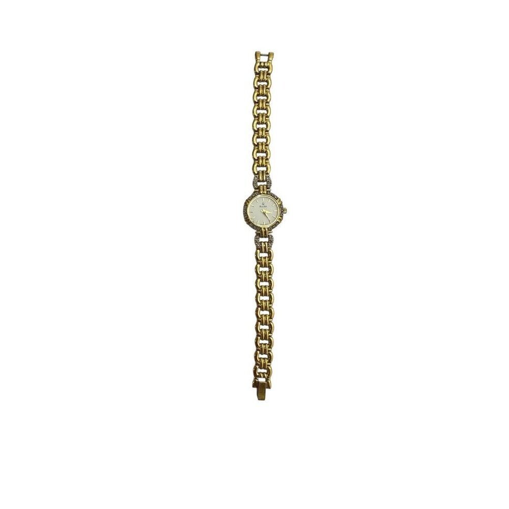 Bulova Watch Genuine Diamond 98R06 Women's Round Gold 23mm Swiss 4 Jewel - Picture 2 of 4